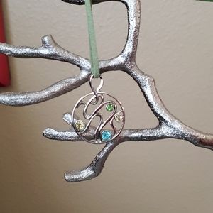 Crystal and leather necklace  NWT